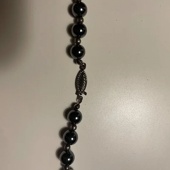 Hematite Necklace 30" New with Tag 95 grams - Picture 5 of 9